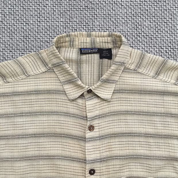 Ethnic stripe Organic-cotton 1/2 shirts