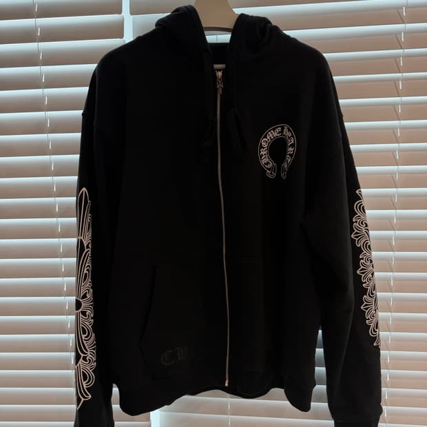 크롬하츠 홀스슈 플로랄 후드집업 헤비웨이트