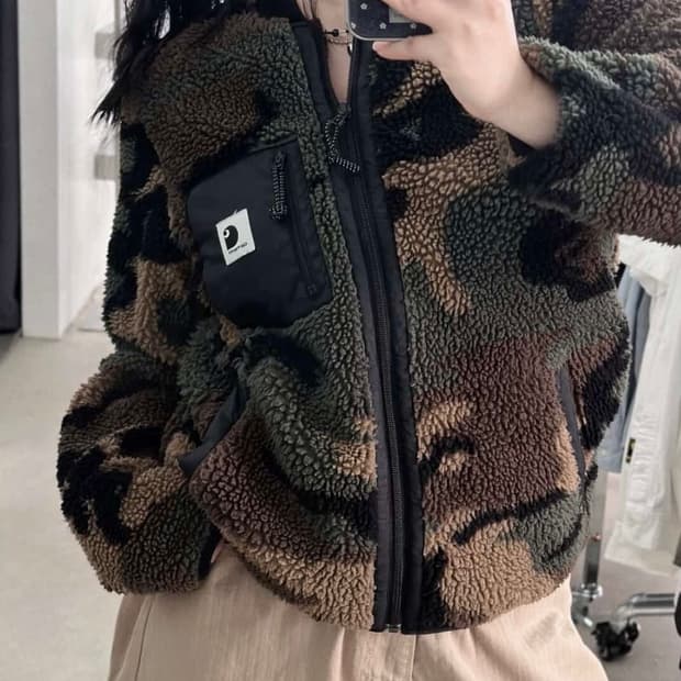 칼하트 카모플라주 플리스 집업