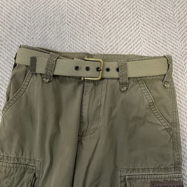 빈티지 골드 버클 밀리터리 벨트 