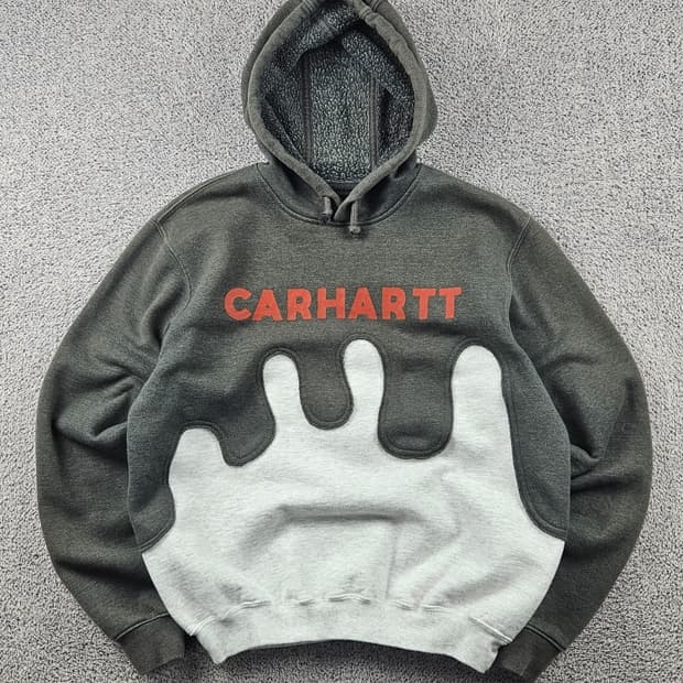 칼하트 아플리케 믹스 커스텀 스웻 후드 티셔츠 ( M ) / 9358