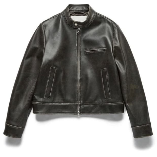 던스트 레이싱 램스킨 레더자켓 빈티지브라운L