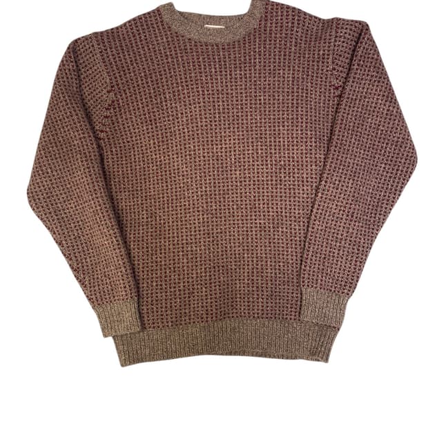 빈티지 엘엘빈 LLBean 램스울 버드아이 니트 브라운 M