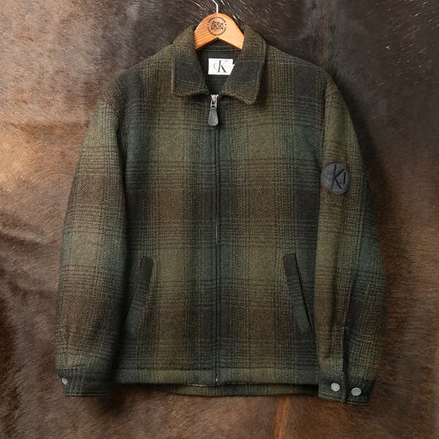 [100] 90s~ 캘빈클라인 CKJ 울 체크 블루종 