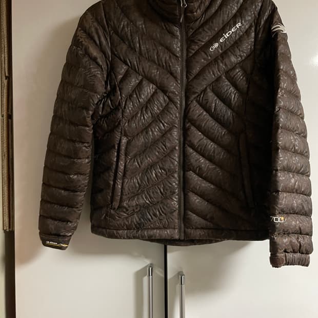 아이더 패턴 슬림 다운 자켓 경량 패딩