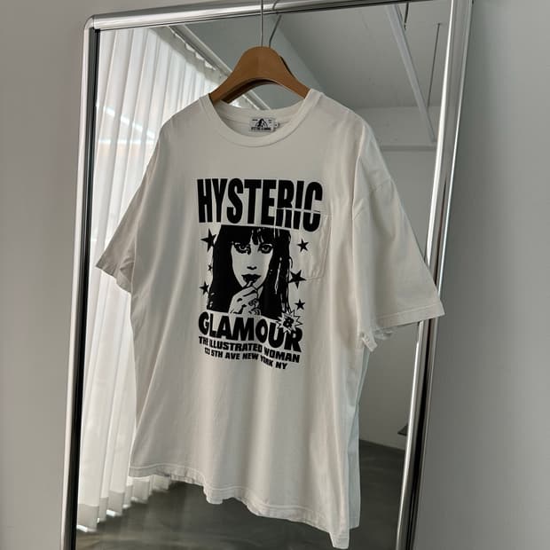Hysteric Glamour 히스테릭 글래머 우먼 포켓 그래픽 코튼 T