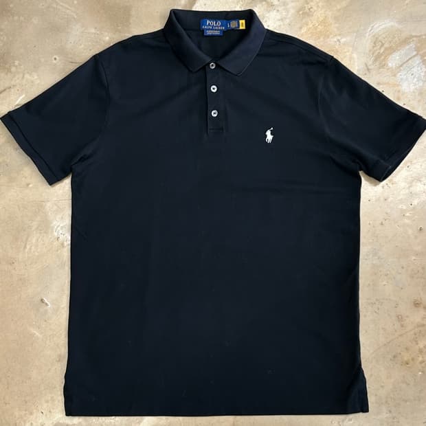 🫶🏻폴로랄프로렌 커스텀 슬림핏 스트레치 메시 블랙 카라 반팔티🫶🏻