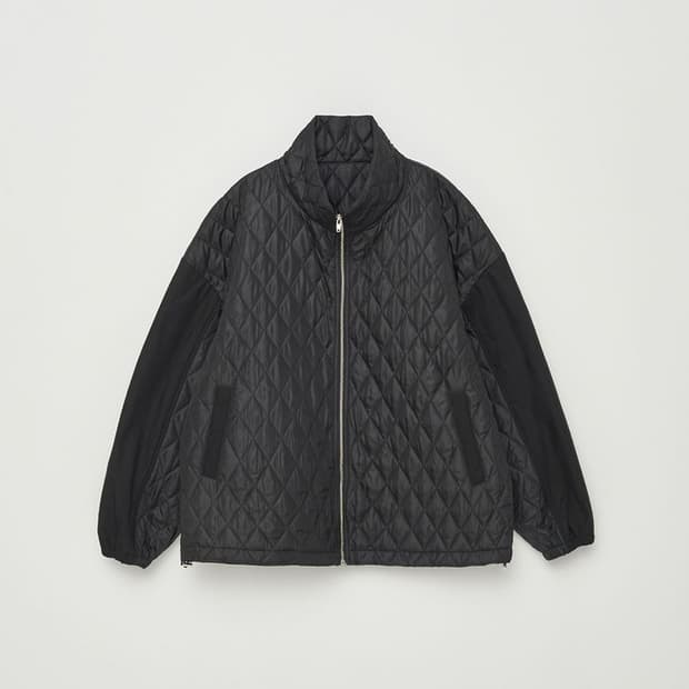 DIA QUILTING HIGH NECK JUMPER IN BLACK