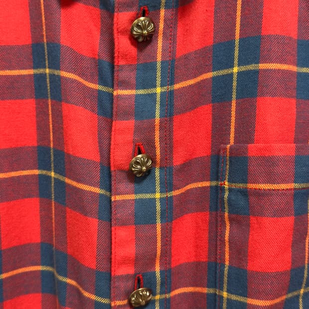 크롬하츠 스타패치 플란넬 셔츠 m 민트급