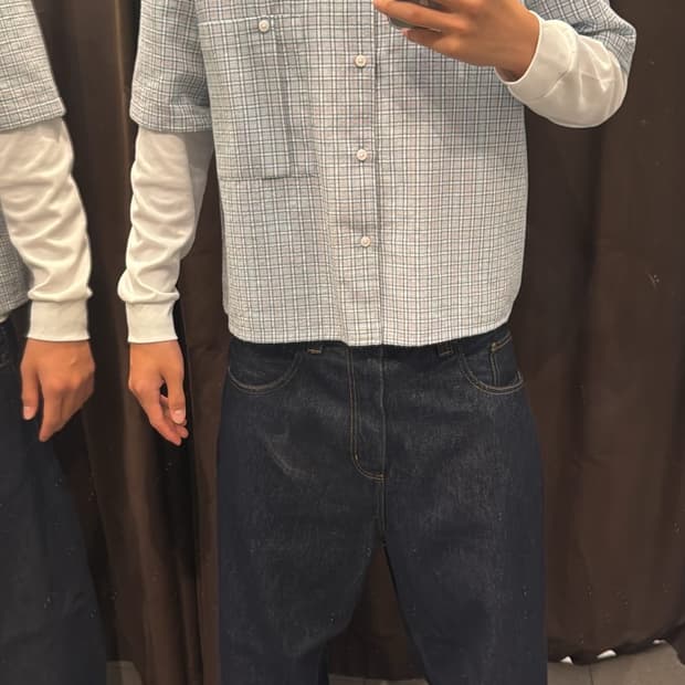 자라 체크 셔츠