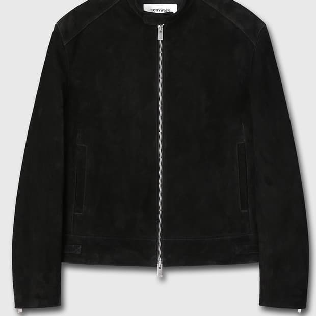 토니웩 스웨이드 레이서 자켓 블랙 M