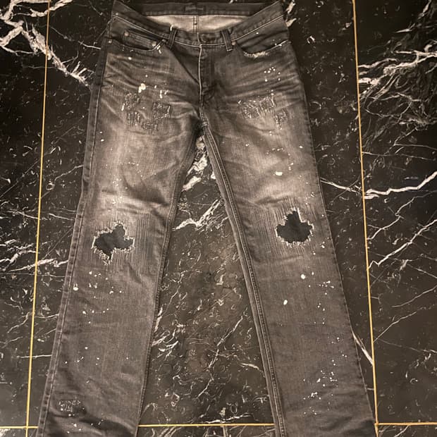 넘버나인 복각판 총알데님 블랙