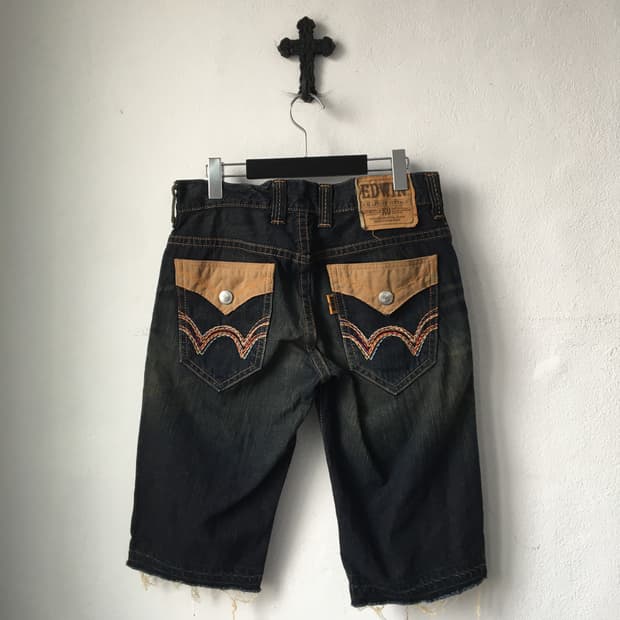 Edwin half denim pants