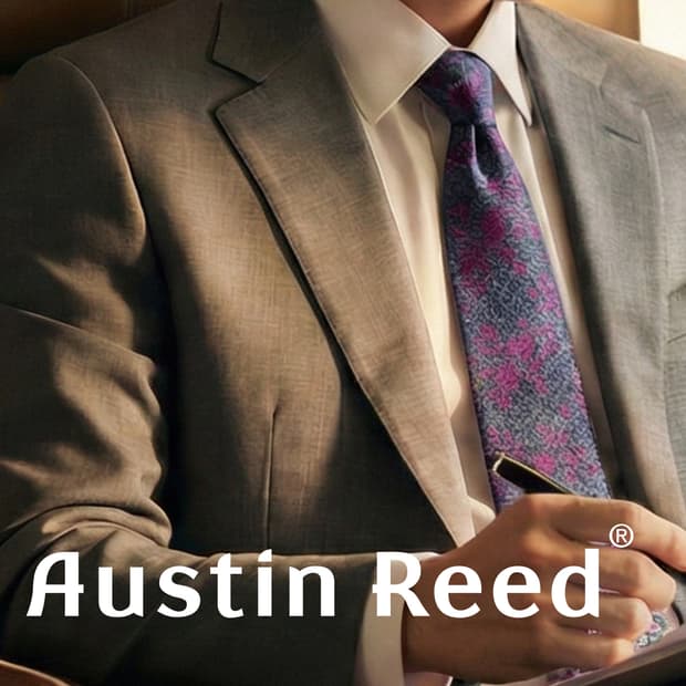 오스틴리드 실크 퍼플 플로럴 패턴 넥타이 8.2cm A+등급 K2112
