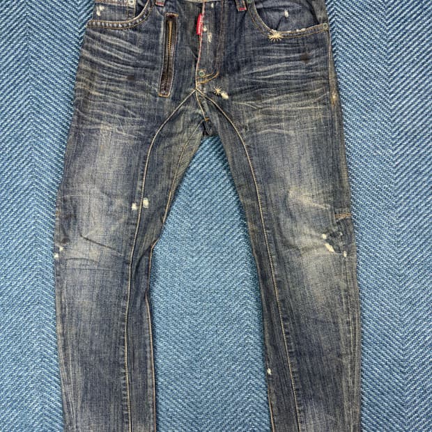 [제목] 디스퀘어드2 아카이브 지퍼 디테일 디스트레스드 데님 