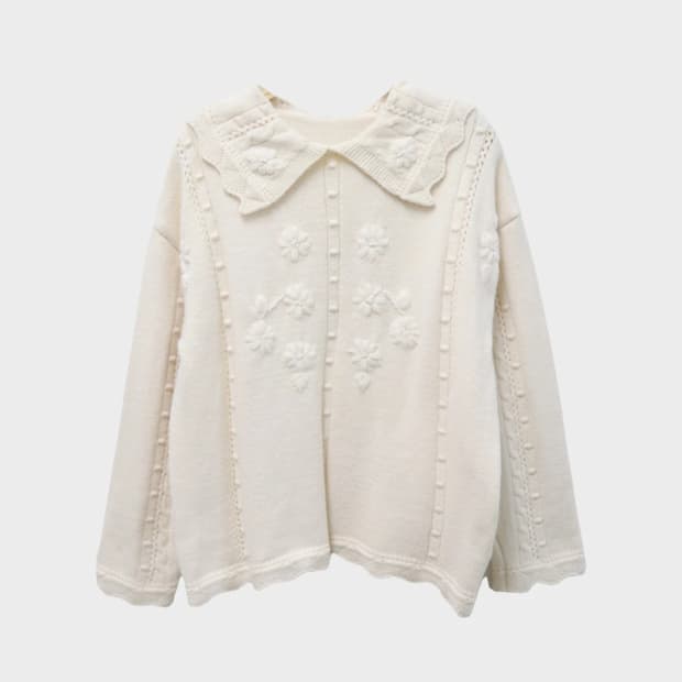 눈꽃 카라 포인트 니트 64310