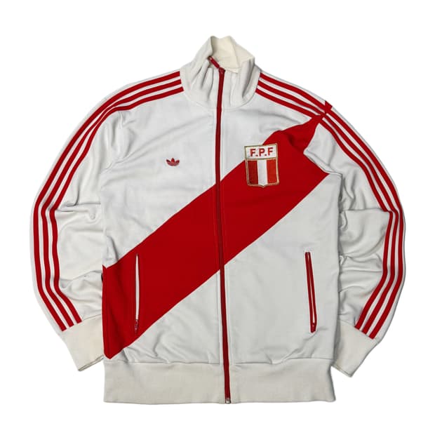 00s 희귀 아디다스 페루 화이트 레드 트랙탑 