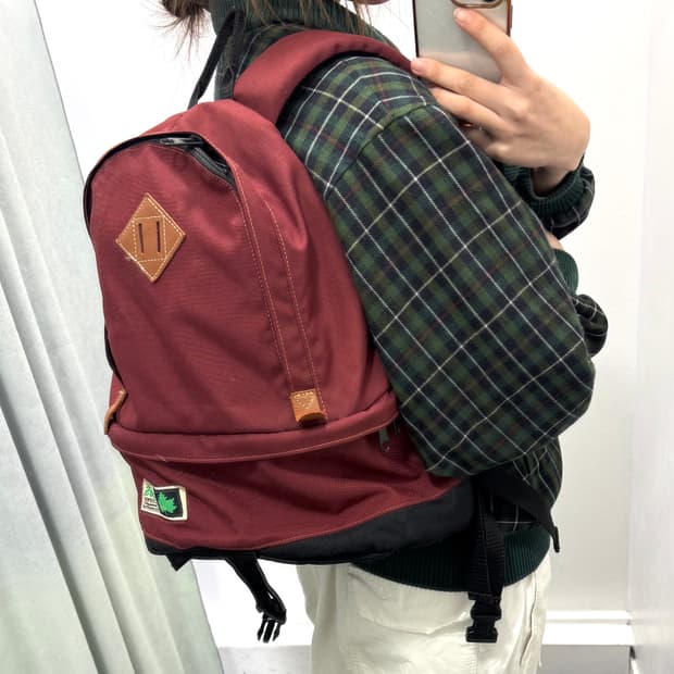 Logos 버건디 백팩