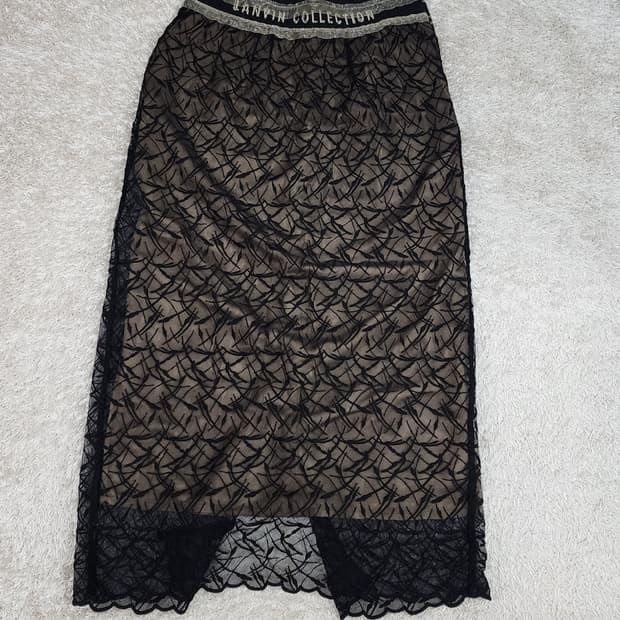 랑방컬렉션 밴드 레터링 스커트 67cm