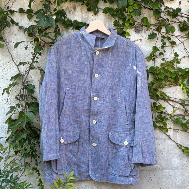 Sky Blue Medium Length Jacket