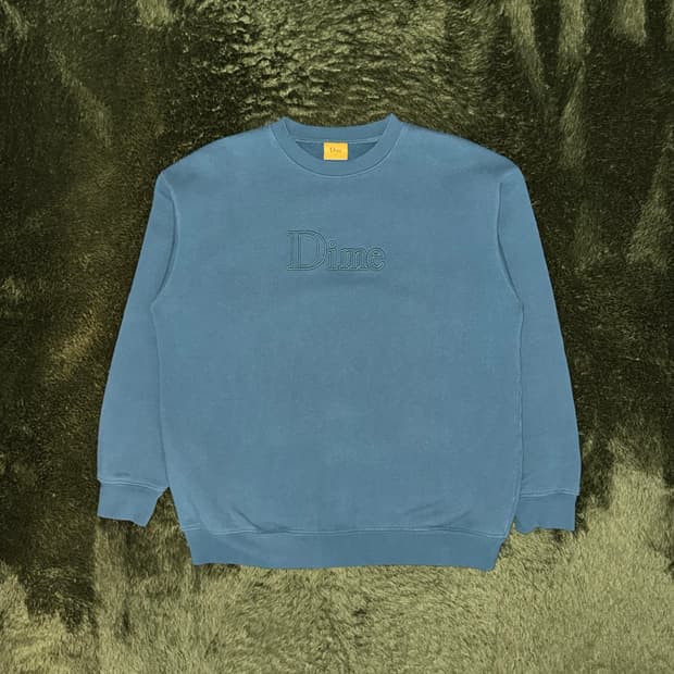 [L] DIME 다임 아웃라인 엠브로이더리 로고 스웻셔츠 틸