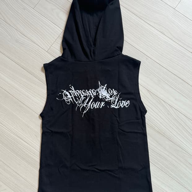 Y2k 후드 민소매