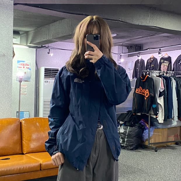 노스페이스 하이벤트 네이비 나일론 마운틴 자켓 B2574