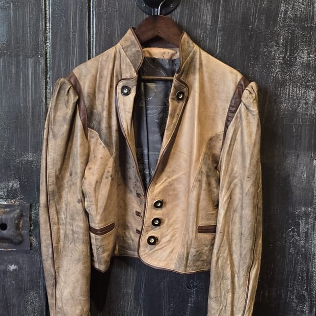 80s Distressed Leather Jacket