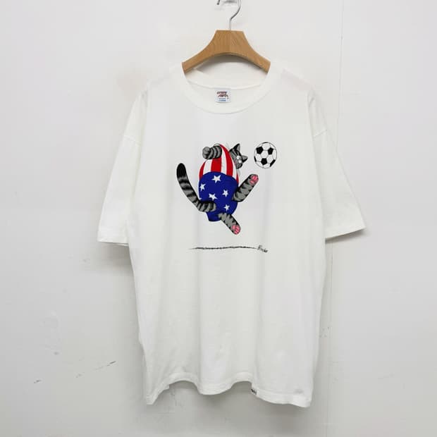 90s 크레이지셔츠 캣 그래픽 티셔츠 (made in usa)