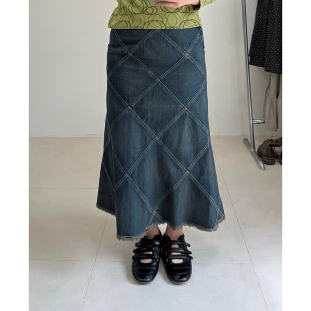 빈티지 데님 스커트