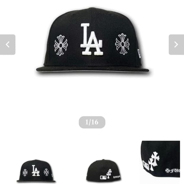 뉴에라 la 커스텀 크롬하츠 검정 738