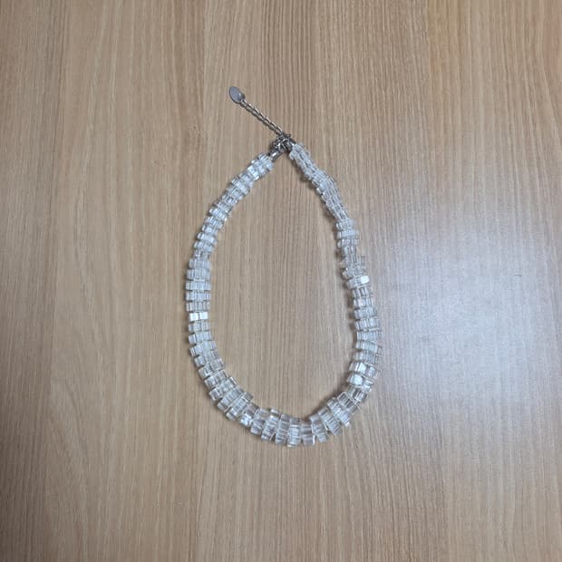 Vintage 큐브 크리스탈 비즈 목걸이