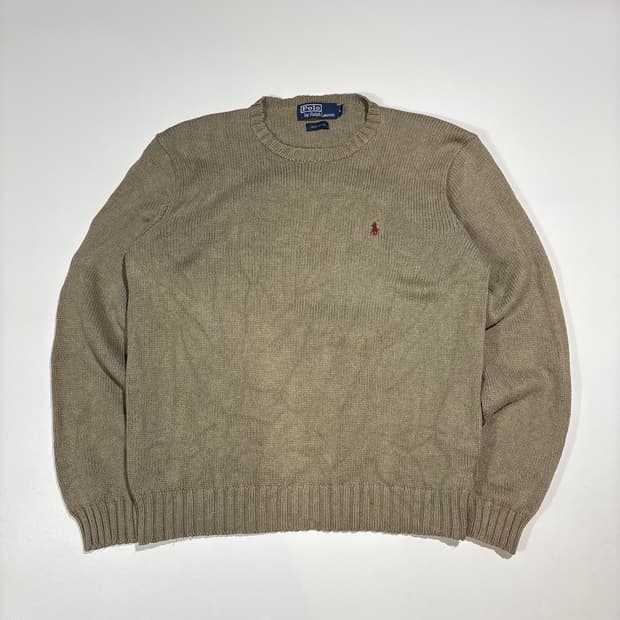 폴로 랄프로렌 베이지 코튼 니트