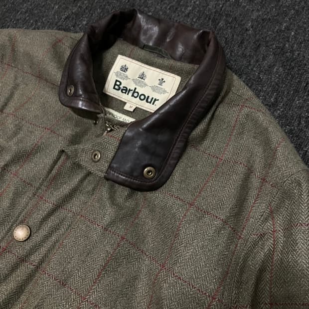 바버 울 트위드 자켓