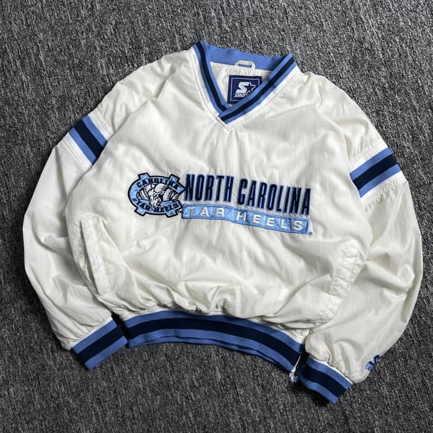 90s 스타터 NCAA 노스캐롤라이나 바시티 웜업y 2524