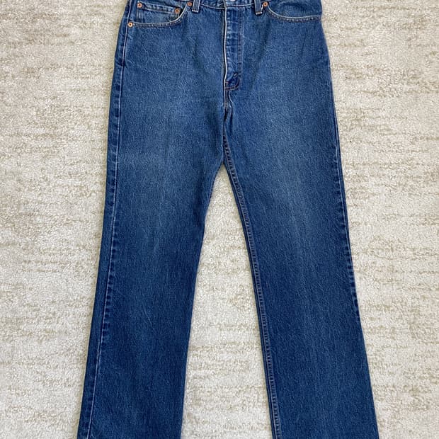 [34x32] 90s 리바이스 517 부츠컷 중청 워싱 진 데님 