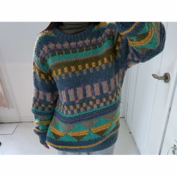 그레놀라 페어아일 헤비 울 니트 스웨터