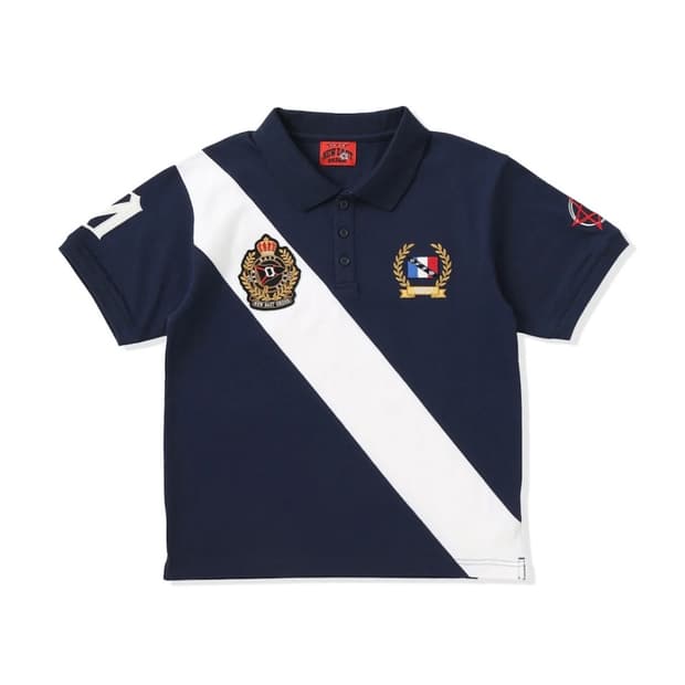 NEO DIAGONAL FLAG POLO 네이비
