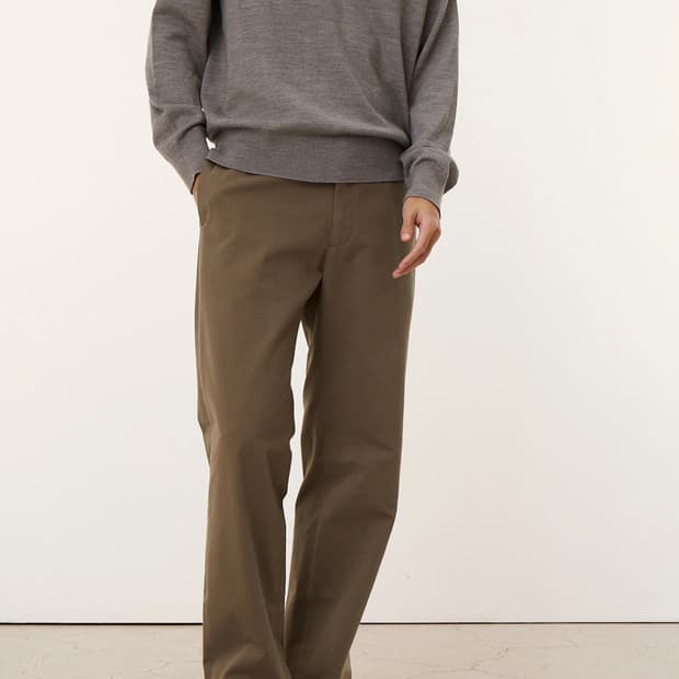 포터리 워시드 테이퍼드 팬츠 라이트카키 3사이즈