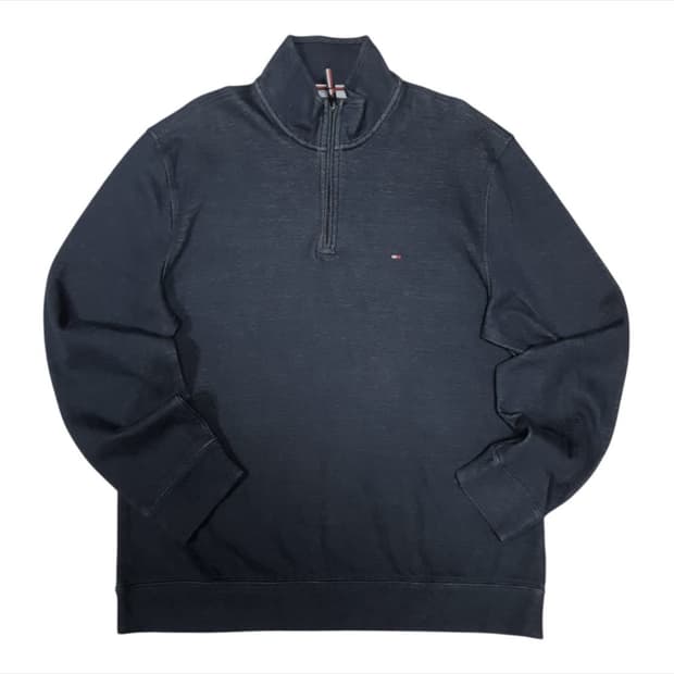  (바배) 타미 힐피거 네이비 반집업 롱슬리브