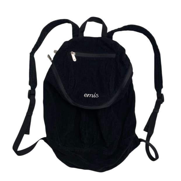 이미스 코듀로이 블랙백팩