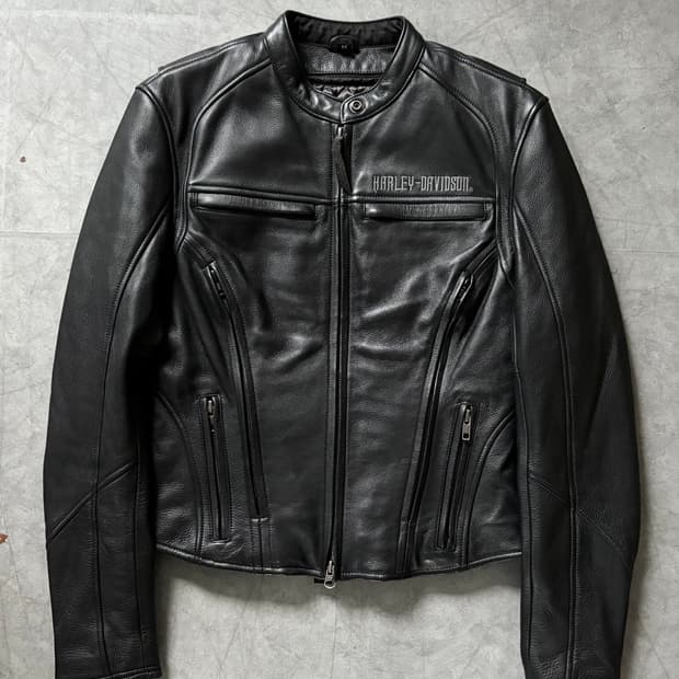 Harley Davidson 할리데이비슨 리얼 레더 레이싱 자켓