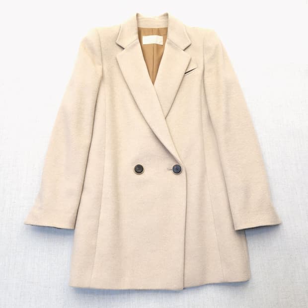 한섬 마인 더블 버튼 캐시미어 100 코트