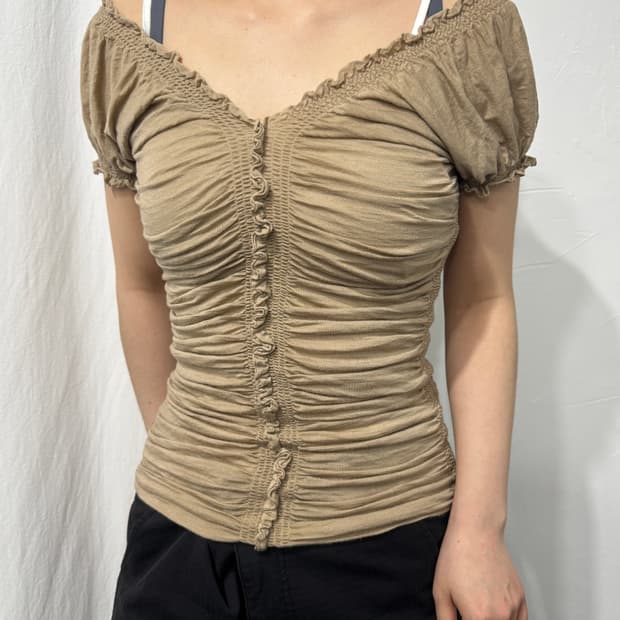 dkny shirring top