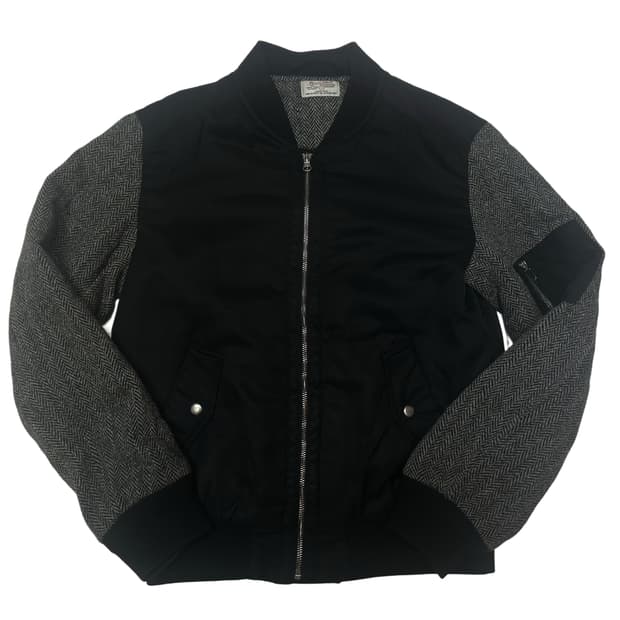 해리스트위드 블랙봄버자켓 95
