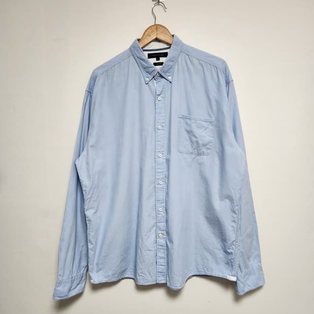 타미힐피거Tommy 블루 코튼 셔츠 2XL - S116