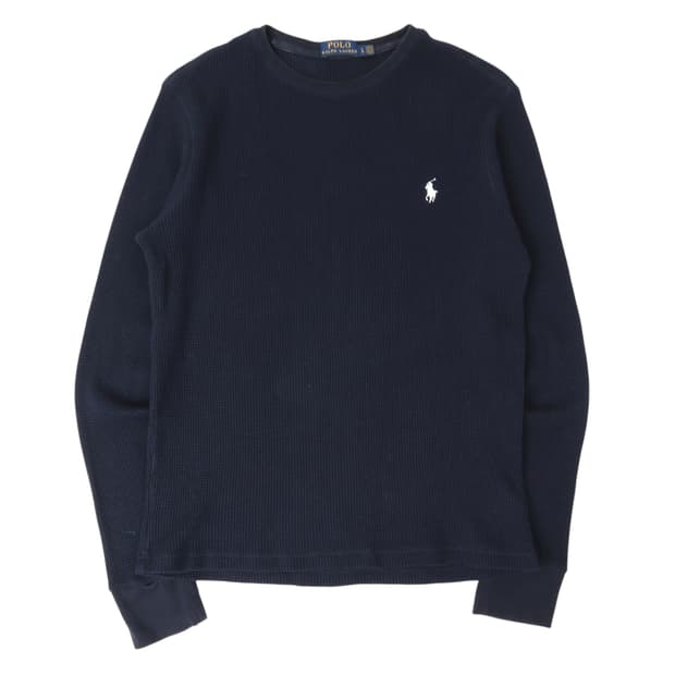 폴로 랄프로렌 네이비 와플 롱슬리브 티셔츠