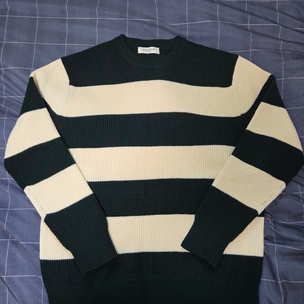 [새상품] 마인드브릿지 스트라이프 니트 105