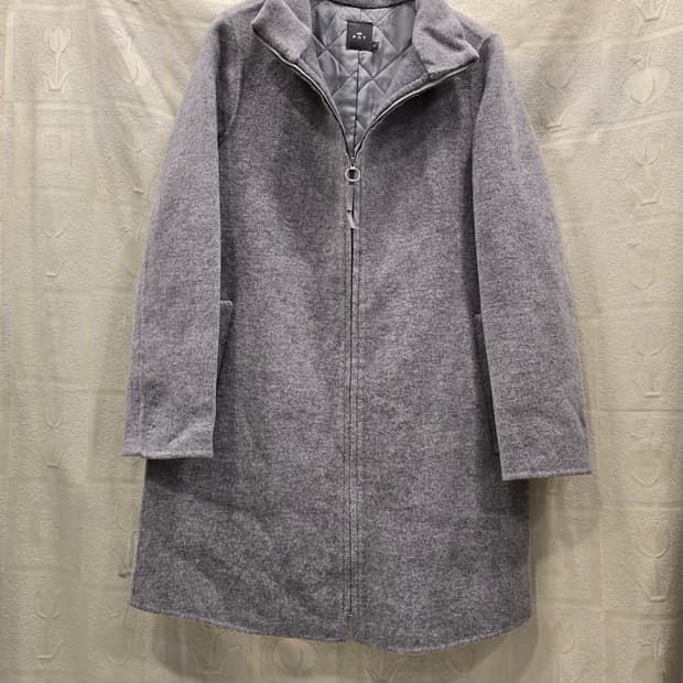 PAT 핸드메이드 여성 모+캐시미어 집업 코트 회색 90(S)