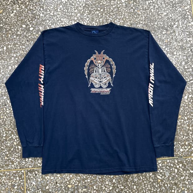 90s USA 버드하우스 토니 호크 롱슬리브 티셔츠 XL
